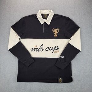 Staple MLS Cup 2023 Columbus Crew Men's Striped Rugby‎ Polo Shirt Long Sleeve S